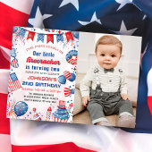 Invitation Photo de 4 juillet pour 2ème anniversaire de Littl