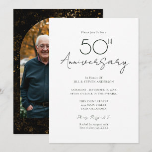 Invitation Photo de 50e anniversaire de mariage