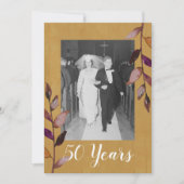 Invitation Photo de 50e anniversaire de mariage - Aubergine d (Devant)