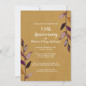 Invitation Photo de 50e anniversaire de mariage - Aubergine d (Dos)