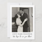 Invitation Photo de 50e anniversaire de mariage moderne (Dos)