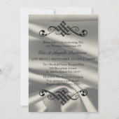 Invitation Photo de 50e anniversaire de mariage moderne en or (Dos)