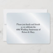 Invitation Photo de 60e anniversaire de mariage Black Swirl & (Dos)