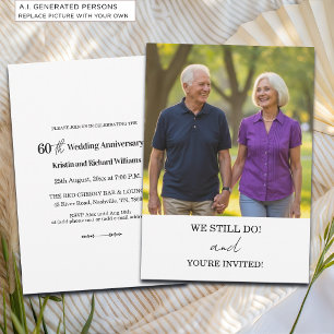 Invitation Photo de 60e anniversaire de mariage We Still Do