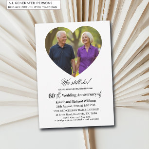 Invitation Photo de 60e anniversaire de mariage We Still Do