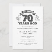 Invitation Photo de 70e anniversaire de mariage (Devant)
