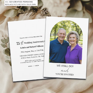 Invitation Photo de 75e anniversaire de mariage We Still Do