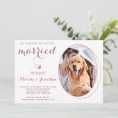 Invitation Photo de animal de compagnie personnalisable Chien (Debout devant)