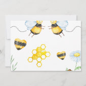 Invitation photo de Baby Shower Bee Tournesol (Dos)
