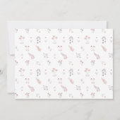 Invitation photo de baby shower de vêtements de bébé boho vin (Dos)