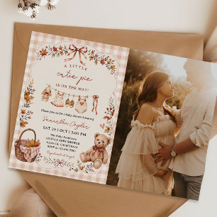 Invitation Photo de Baby Shower Fantaisiste Automnal Little C