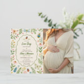 Invitation Photo de Baby Shower Love Bug (Debout devant)