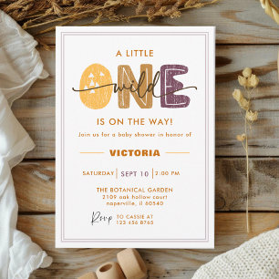 Invitation Photo de Baby Shower Moderne Wild One
