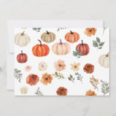 Invitation Photo de Baby Shower Rustique Citrouille Coup de F (Dos)