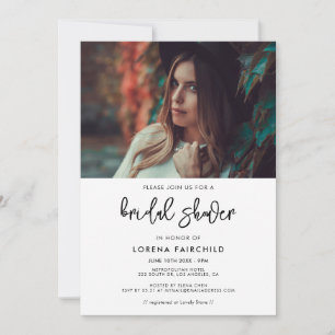 Invitation Photo de baiser de mariage contemporain moderne