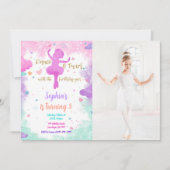 Invitation photo de ballerine (Devant)