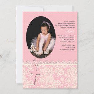 Invitation photo de ballet sur les pointes