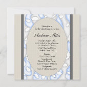Invitation Photo de baptême de garçons Bleu Marron (Dos)