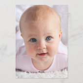 Invitation Photo de baptême de petite fille rose dans une cou (Dos)