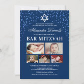 Invitation Photo de Bar Mitzvah Blue Boys (Devant)