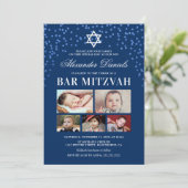 Invitation Photo de Bar Mitzvah Blue Boys (Debout devant)