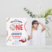 Invitation photo de baseball (Debout devant)