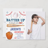Invitation photo de baseball  (Devant)