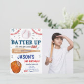Invitation photo de baseball  (Debout devant)