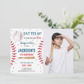 Invitation photo de baseball (Debout devant)