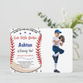 Invitation photo de baseball (Debout devant)