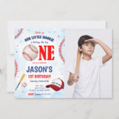 Invitation photo de baseball modifiable (Devant)