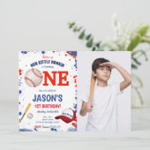 Invitation photo de baseball pour la première anné (Debout devant)