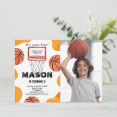 Invitation photo de basketball (Debout devant)