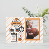 Invitation Photo de basketball Fête d'anniversaire Basket Bal (Debout devant)