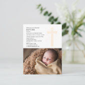 Invitation Photo de bébé Baptême Cérémonie Religieuse Coutume (Debout devant)