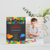 Invitation photo de bloc modifiable (Debout devant)