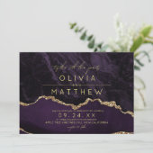 Invitation photo de Boho Purple Mariage moderne (Debout devant)