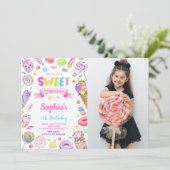 Invitation photo de bonbons (Debout devant)