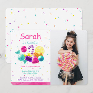 Invitation photo de bonbons