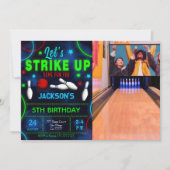 Invitation photo de bowling (Devant)