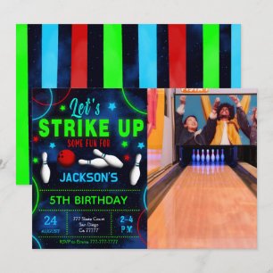 Invitation photo de bowling