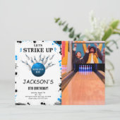 Invitation photo de Bowling Bleu (Debout devant)