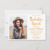 Invitation photo de brunch orangé moderne (Devant)