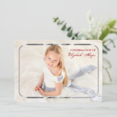 Invitation photo de cadre en argent mince (Debout devant)