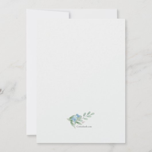 Invitation Photo de cadre Hydrangea Célébration de la vie (Dos)