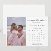Invitation photo de calendrier minimaliste Enregis (Devant / Derrière)