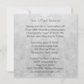 Invitation photo de calla pour les noces d'argent (Dos)