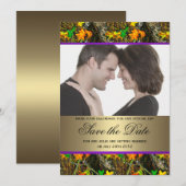 Invitation Photo de camouflage pour la sauvegarde de la date (Devant / Derrière)