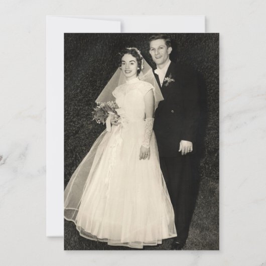 Invitation Photo de célébration d'anniversaire de mariage de (Dos)