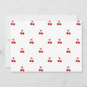 Invitation Photo de cerise fantaisiste dessinée à la main  (Dos)